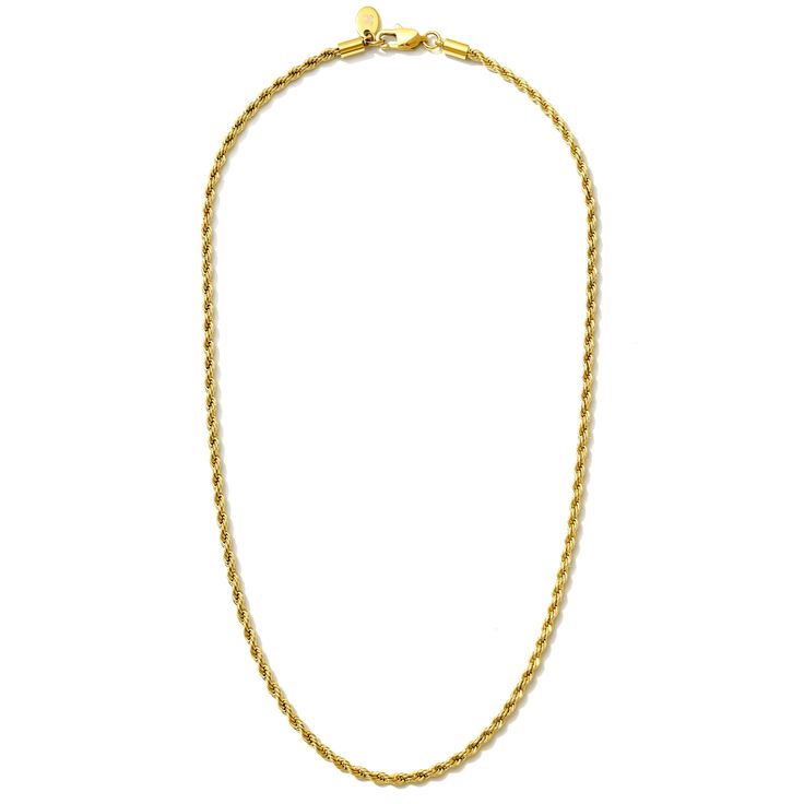 PRICES MAY VARY. Premium Craftsmanship: Our gold twist chain necklace combines elegance and durability, making it an ideal choice for men and women seeking a versatile and stylish accessory. Timeless Design: Available in 16-inch and 22-inch lengths, this gold rope chain necklace is a timeless addition to any jewelry collection, suitable for both casual and formal wear.  and Tarnish-Free: Designed for everyday wear, our gold twist chain necklace is waterproof and tarnish-free, ensuring it maintai Chain Necklace For Men, Gold Rope Chains, Feeling Confident, Necklace For Men, Chains For Men, Rope Chain, Birthday Anniversary, Stylish Accessories, Men Necklace