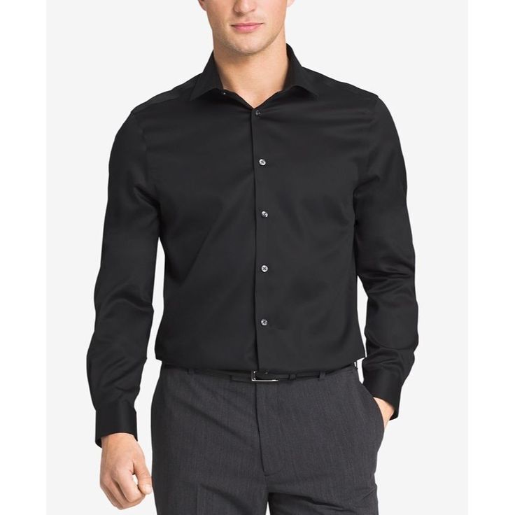 Michael Kors Men's Black Button Up Dress Shirt Size S New Without Tags! Classic Black Button-up Shirt, Formal Black Tops With Button Cuffs, Black Slim Fit Shirt For Formal Occasions, Black Dress Shirt For Office With Spread Collar, Formal Black Slim Fit Shirt, Black Dress Shirt With Spread Collar For Office, Black Dress Shirt With Button Closure For Semi-formal, Semi-formal Black Button-up Dress Shirt, Black Semi-formal Dress Shirt