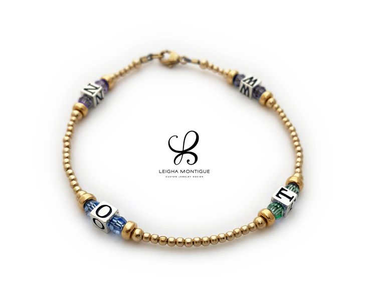 * Enter initials and birthstones in the Personalization Area at the end of the ordering process. Then, watch for a picture/proof in your email.* Tiny Gold or Sterling Initial Block Letter Bracelets. Choose the number of initials you would like during the ordering process. It is also available in .925 sterling silver. List the initials and birthstones in the Personalization Area during the ordering process. See images in gallery for more colors and what they will look like without birthstones. Bi Personalized Yellow Gold Jewelry With Round Beads, Personalized Beaded Bracelets For Anniversary, Beaded Yellow Gold Jewelry For Anniversary, Gold Hand-strung Jewelry For May Birthstone, Personalized Spiritual Beaded Bracelets For Anniversary, Gold Beaded Bracelets With Birthstone, May Birthstone Spacer Beads Jewelry Gift, Gold Beaded Birthstone Bracelets, Gift Jewelry With Spacer Beads For May Birthstone