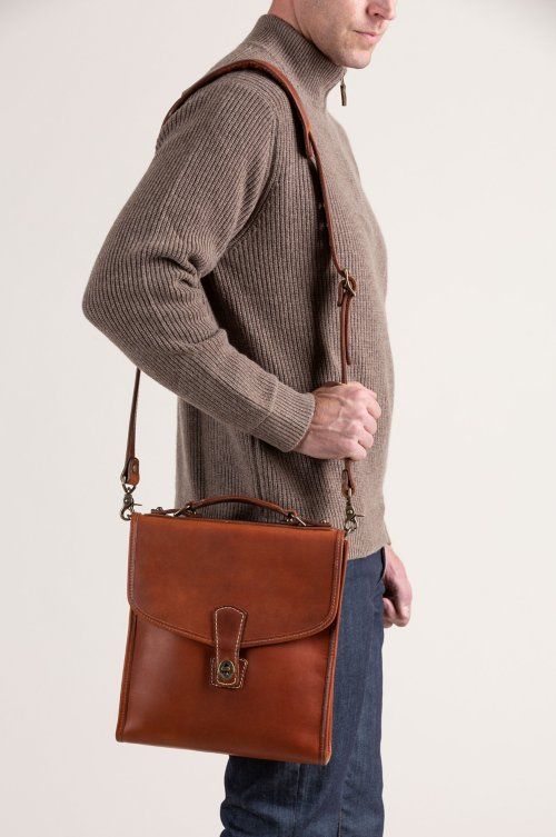 Americana Horween Leather Messenger Bag with Concealed Carry Pocket Versatile Briefcase With Laptop Sleeve For On-the-go, Classic Rectangular Satchel With Cell Phone Pocket, On-the-go Satchel Briefcase With Zipper Pocket, Classic Satchel Bag With Cell Phone Pocket, Classic Shoulder Satchel With Cell Phone Pocket, Business Satchel Bag With Cell Phone Pocket, Classic Laptop Bag With Sleeve For On-the-go, Leather Briefcase With Laptop Sleeve, Leather Laptop Bag With Cell Phone Pocket For Travel