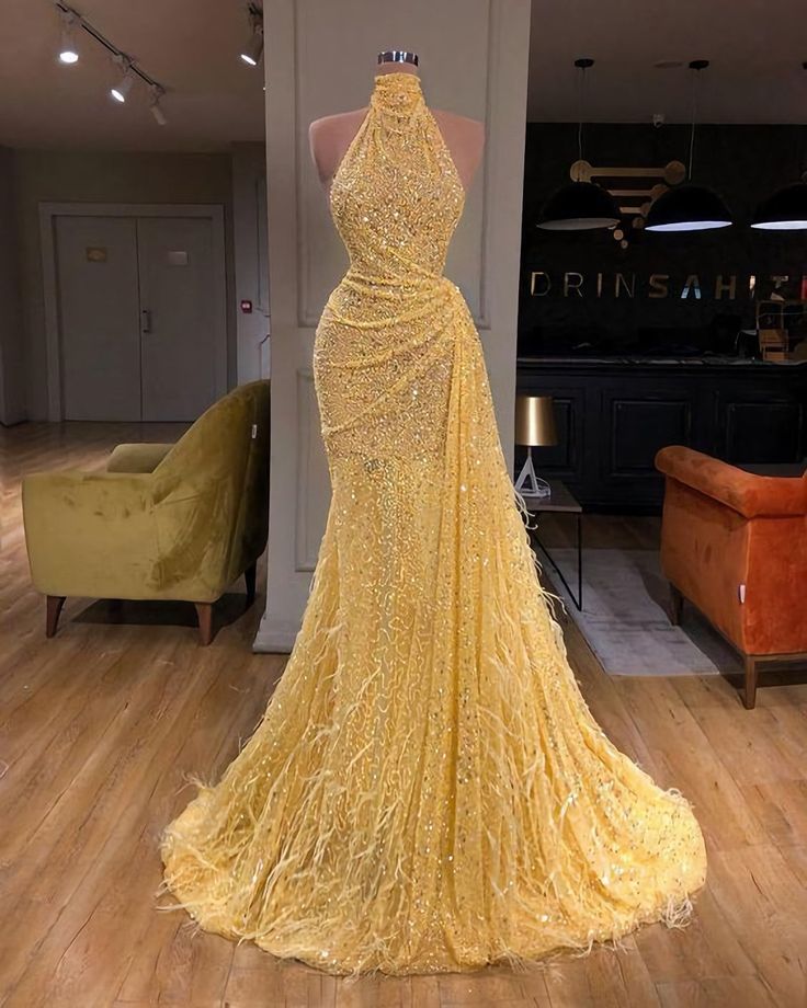 Yellow Evening Dresses Yellow Evening Dresses, فستان سهرة, Gala Dresses, Glam Dresses, Evening Gowns Formal, Formal Dresses Prom, Long Prom Dress, Evening Dresses Long, Fesyen Wanita