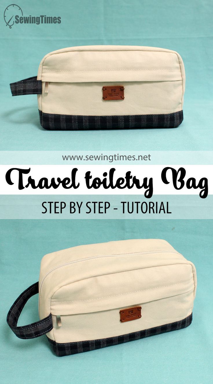 the travel toiletry bag is shown with text overlaying it that reads, how to make a travel toiletry bag