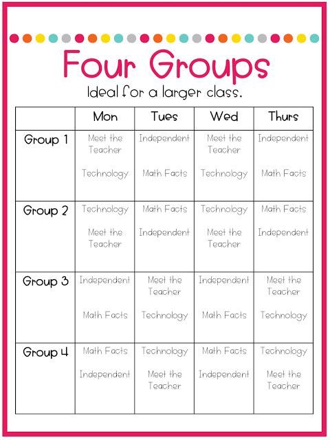 the three groups calendar for teachers to help students learn how to use their technology skills