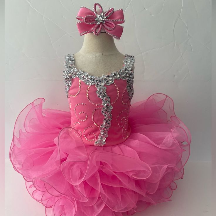 Girls Glitz Cupcake Pageant Princess Birthday Dress, Brand New Without Tag, Sweet Princess Dress For Party, Pink Ruffled Princess Dress For Birthday, Princess Style Ruffled Dress For Cake Smash, Pink Sleeveless Princess Dress For Birthdays, Pink Sleeveless Princess Dress For Birthday, Sweet Pink Princess Dress For Birthday, Pink Princess Dress For Cake Smash, Cute Sleeveless Tutu Dress For Pageant, Cute Sleeveless Tutu Dress For Pageants