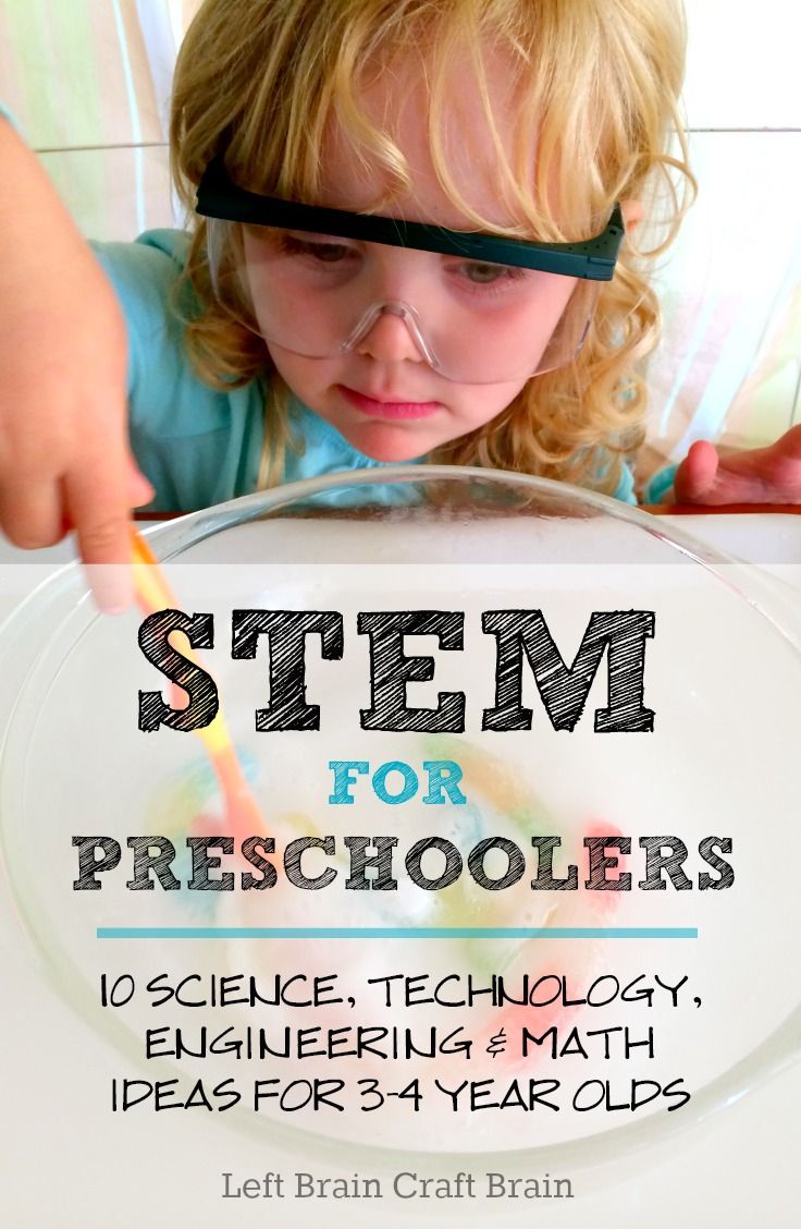 These science and math activities for Pre-K are sure to get your young learners excited to learn! (via Left Brain Craft Brain) Stem For Preschoolers, Stem Preschool, Stem Activities Preschool, Science Technology Engineering Math, Preschool Stem, Stem Ideas, Block Play, Stem Kits, 5 Senses