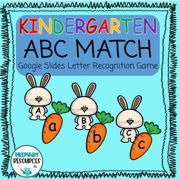 an abc match with three rabbits and carrots