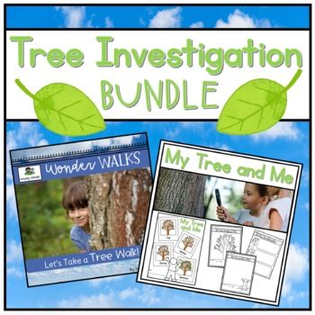 the tree investigating bundle includes two books and an activity booklet