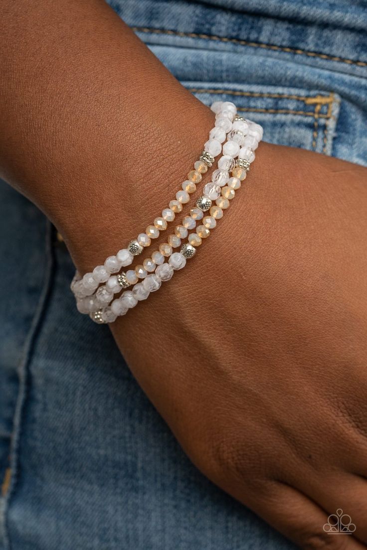 How Does Your Garden GLOW White Bracelet - Jewelry by Bretta