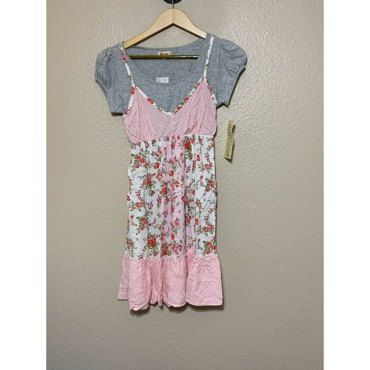 Olsenboye Gray Pink Floral Tiered Ruffle Twofer Dress Size: Medium (Juniors) New With Tag. Please See Photos For More Detail On Condition And Measurements. Let Me Know If You Have Any Questions. Reasonable Offers Considered. Se Habla Espanol! Pink Cotton Spring Dresses, Fitted Floral Print Dresses For Loungewear, Pink Cotton Dress For Loungewear, Short Sleeve Floral Print Dress For Loungewear, Casual Pink Knee-length Sundress, Pink Short Sleeve Loungewear Dress, Pink Short Sleeve Dress For Loungewear, Pink Cotton Mini Dress For Day Out, Pink Knee-length Sundress For Spring