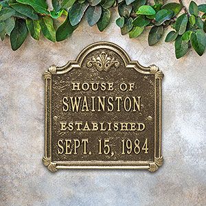 a plaque on the side of a building that says house of swanston established sep 15, 1994