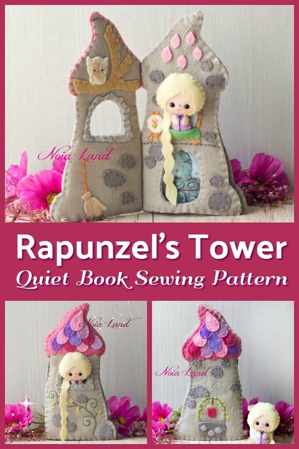 this is an image of rapunzel's tower quilt book sewing pattern