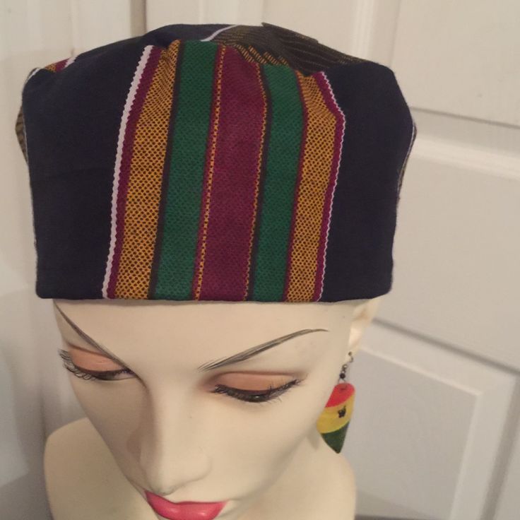 Kente Kufi Hat Kente Is Considered A Royal And Sacred Cloth In Ghana It Is Often Called “The Cloth If Kings” Black Lining... One Size Fits Most.. Unisex Colors: Black, Brown, Yellow, Green, Red. Casual Multicolor One-size Headwrap, One Size Multicolor Casual Headwrap, Fitted Multicolor Headwrap For The Beach, Multicolor One Size Headband Hat, Casual Multicolor Headwrap For Festivals, Multicolor Headband Hat, Casual Adjustable Headwrap Hat, Casual Multicolor Summer Headwrap, Casual Green Headwrap For The Beach