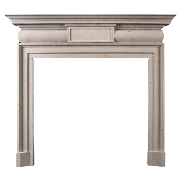 an antique style fireplace surround in white marble