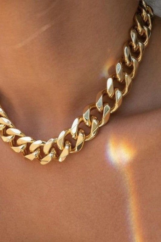 This solid stainless steel necklace, with its substantial weight, is hypoallergenic, waterproof, fade-resistant, and tarnish-free, ensuring its beauty lasts for years. Perfect for everyday wear or special occasions. Chunky Cuban Chain Necklace | Thick Link Chain Necklace | Curb Chain Necklace | Real Gold Dipped Necklace | Real Gold Plated Necklace | Waterproof Necklace | Simple Gold Necklace. White Gold Photoshoot, Gold Chains Aesthetic, Thick Gold Necklace, Gold Chain Necklace Womens, Gold Chain Women, Thick Gold Chain Necklace, Thick Gold Chain, Thick Necklace, Thick Chain Necklace