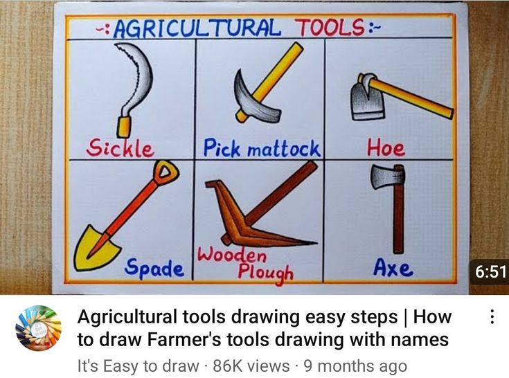 Agriculture Tools Drawing, Agriculture Drawing Easy, Agricultural Tools, Bullet Journal Cover Ideas, Cool Pencil Drawings, Agriculture Farming, Poster Drawing, Cover Ideas, Journal Cover