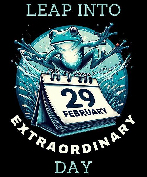 a frog is sitting on top of a sign that says leap into 29 extraordinary day