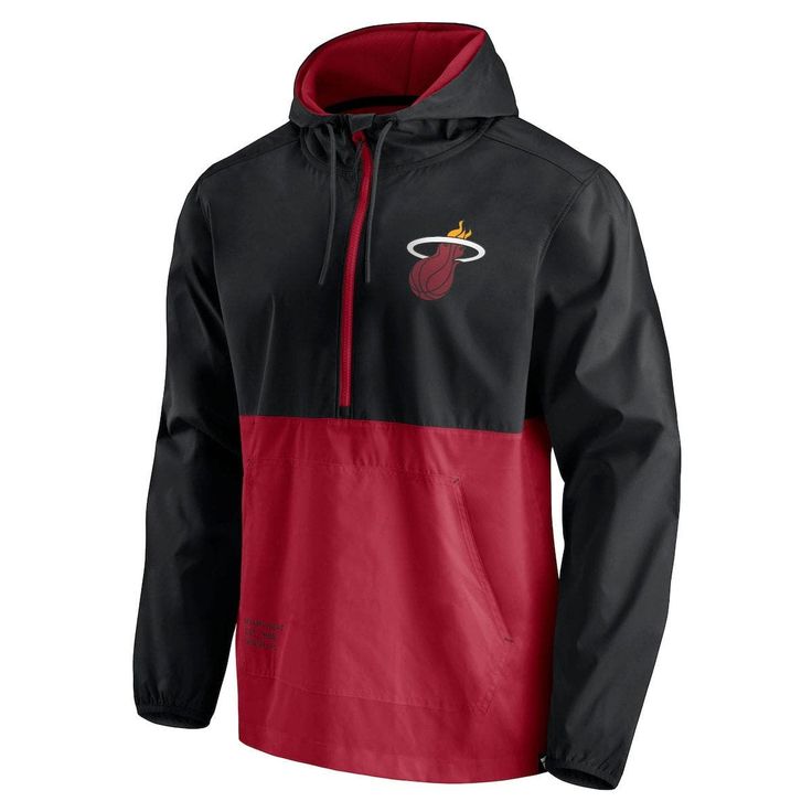 Defend against rainy weather in this Miami Heat Anorak Block Party Windbreaker hoodie jacket from Fanatics Branded. Its two-tone design features printed Miami Heat graphics and a half-zip closure for maintaining the perfect temperature. An adjustable hood with mesh lining also helps block the elements without bringing too much heat. 1/2-Zip Brand: Fanatics Branded Elastic cuffs Front pouch pocket Imported Lightweight jacket suitable for mild temperatures Long sleeve Machine wash, tumble dry low Portland Trail Blazers, Half Zip Hoodie, Portland Trailblazers, Trail Blazers, Rainy Weather, Block Party, Miami Heat, Lightweight Jacket, Hoodie Jacket