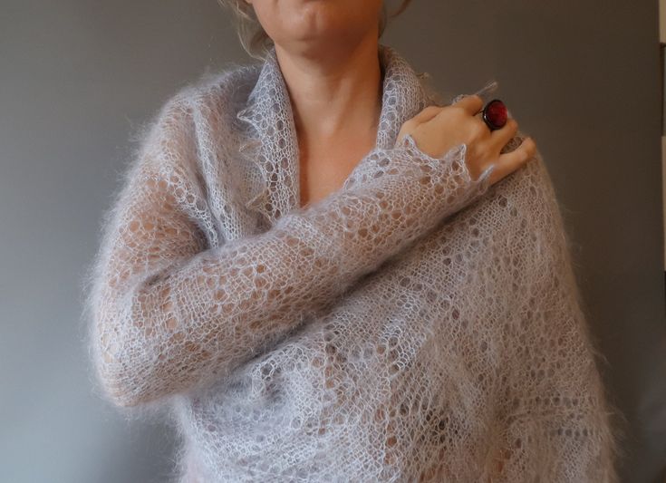 PREMIUM RUSSIAN ORENBURG GRAY SOFT SHAWL! Size 130x130 cm VERY SMART AND SOPHISTICATED MODEL! HIGHT QUALITY PRODUCT! VERY SOFT AND COMFORTABLE MODEL! 100% hight quality! 100% Exclusive! 100% HANDMADE! 100% Natural Goat down! The product was not created from ready yarn. The yarn is dyed and spun by hand, then a silk thread is added, all work takes one week hard work of knitter. The product consists of 80% of goat down and 20% of silk. SQUARE SHAPE 130X130 CM This shawl is very sophisticated, smar Winter Gift Shawl, Hand Knitted Winter Shawl Gift, Hand Knitted Shawl Gift For Winter, Winter Gift Wrap Shawl, Hand Knitted Shawl As Winter Gift, Hand Knitted Shawl For Winter Gift, Blue Shawl, Black Shawl, Stole Scarf