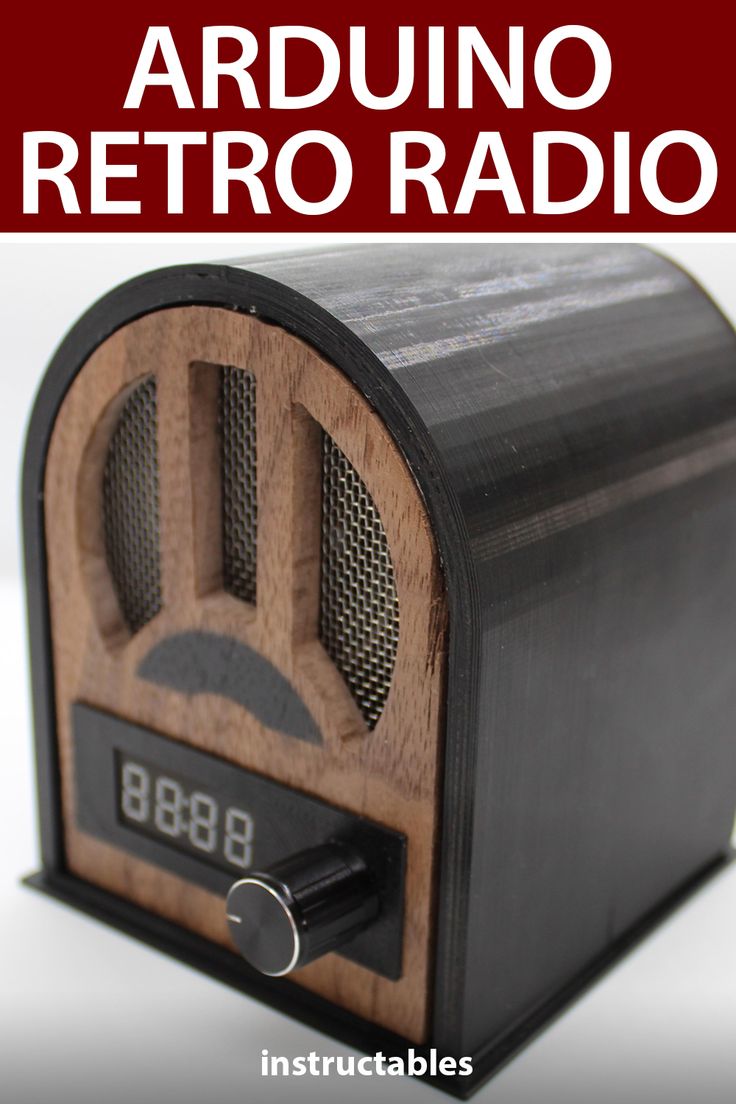 an old fashioned radio with the words arduino retro radio on it's side