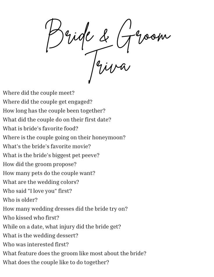 the bride and groom's poem is written in black ink on a white background