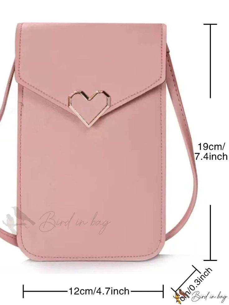 Bird in Bag - Universal Tapestry Touchscreen Phone Bag with Retro Shoulder Bag and Heat-Shaped Decorative Coin Purse Pouch Shoulder Bag With Card Slots, Pink Square Phone Bag For Daily Use, Pink Pouch Bag With Cell Phone Pocket, Pink Rectangular Bag With Cell Phone Pocket, Pink Mobile Phone Bag Pouch For Daily Use, Pink Handheld Phone Bag Gift, Pink Mobile Phone Pouch For Daily Use, Pink Handheld Phone Bag For Gift, Envelope Mobile Phone Bag For Everyday Use