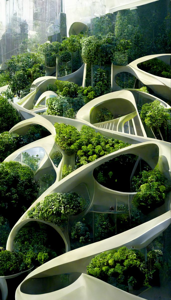 Biophilic Urban Design Skyscraper Architecture Organic Midjourney AI Imagined Biomimicry Architecture, Biophilic Architecture, Succulent Landscape Design, Eco City, Eco Friendly Garden, Eco Architecture, Skyscraper Architecture, Flower Garden Design, Green Architecture