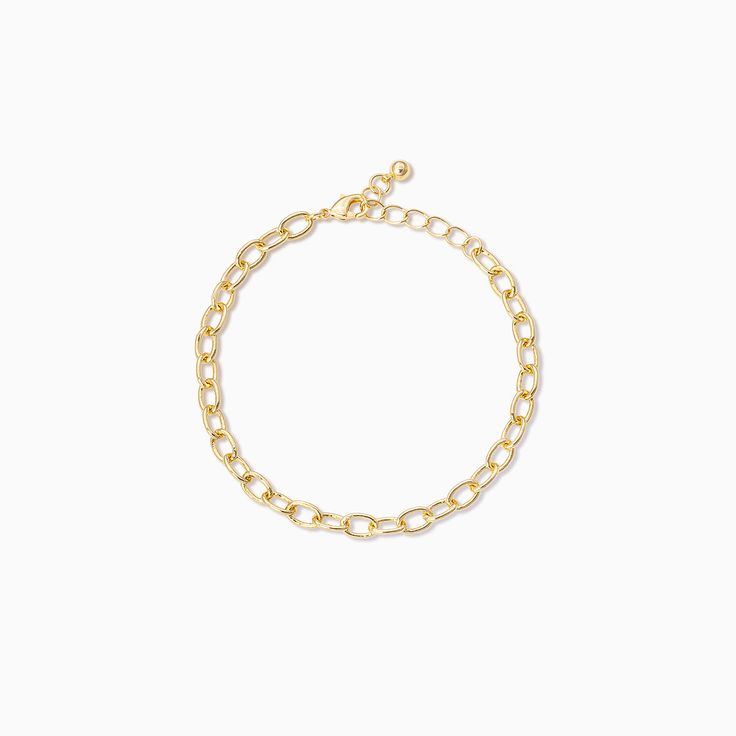 Standard Cable Chain Bracelet | Gold | Product Image | Uncommon James Everyday Metal Cable Chain Bracelets, Everyday Metal Bracelets With Cable Chain, Trendy Gold Chain Bracelet For Everyday, Gold-tone Chain Link Bracelet For Everyday, Trendy Gold Paperclip Bracelet With Jubilee Details, Everyday Gold-tone Cable Chain Bracelet, Everyday Gold-tone Chain Link Bracelet, Everyday Gold-tone Link Bracelets, Trendy Gold Paperclip Jubilee Bracelet