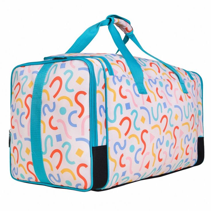 Make packing for sleepovers, sports practice, and trips to grandma's a breeze with the Wildkin Weekender Duffel Bag! Wildkin's Weekender Duffel Bag is sized to fit in an overhead bin when used as a carry-on, so your child will never have to travel without it! Its roomy interior means your child can pack more than just the bare necessities. Use the spacious front pocket and two side pockets to conveniently store and access those items theyll need in a flash. Whether they're packing cleats and sna Multicolor Large Capacity Weekender Bag For Overnight Trips, Rectangular Pink Luggage For Outdoor Activities, Pink Rectangular Luggage For Outdoor Activities, Multicolor Functional Duffle Bag For Overnight Trips, Casual Multicolor Bag For Overnight Trips, Pink Rectangular Duffle Bag For Outdoor Activities, Multicolor Rectangular Travel Bag For Outdoor Activities, Casual White Travel Bag For Overnight Trips, Rectangular Pink Duffle Bag For Outdoor Activities