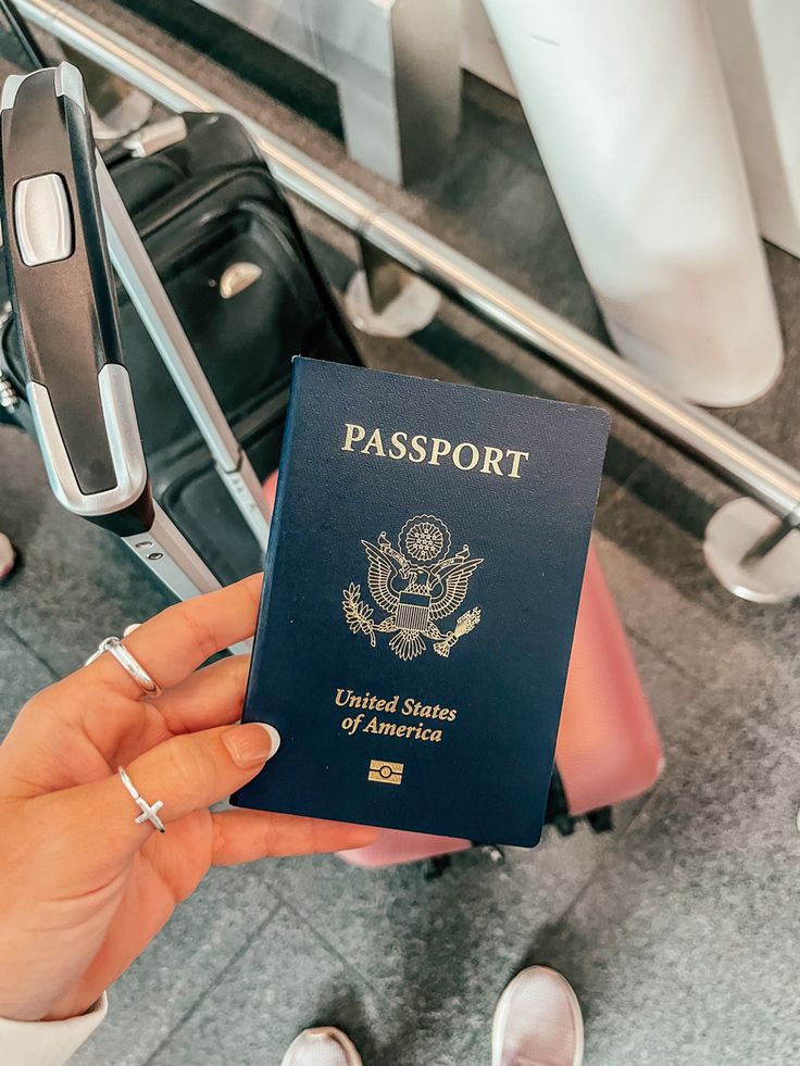 a person holding a passport in their hand