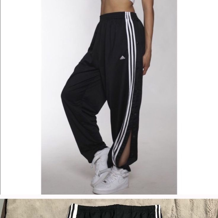 Reposhing This Item I Purchased From @Jjbunni. Loved It, But Ready To Rotate For Something New. Questions? Leave A Comment Below! Adidas Pants, Adidas Black, Black Adidas, Adidas Women, Track Pants, Something New, Pant Jumpsuit, Pants For Women, Black White