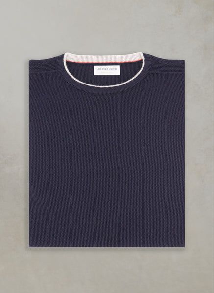 Classic Navy Fine Knit Sweater, Navy Wool Crew Neck Sweater, Navy Crew Neck Sweater For Layering, Classic Navy Crew Sweater, Navy Crew Neck Knit Sweater, Cashmere Crew Neck Knit Sweater, Wool Knit Crew Neck Tops, Beautiful Sweater, Promotional Events