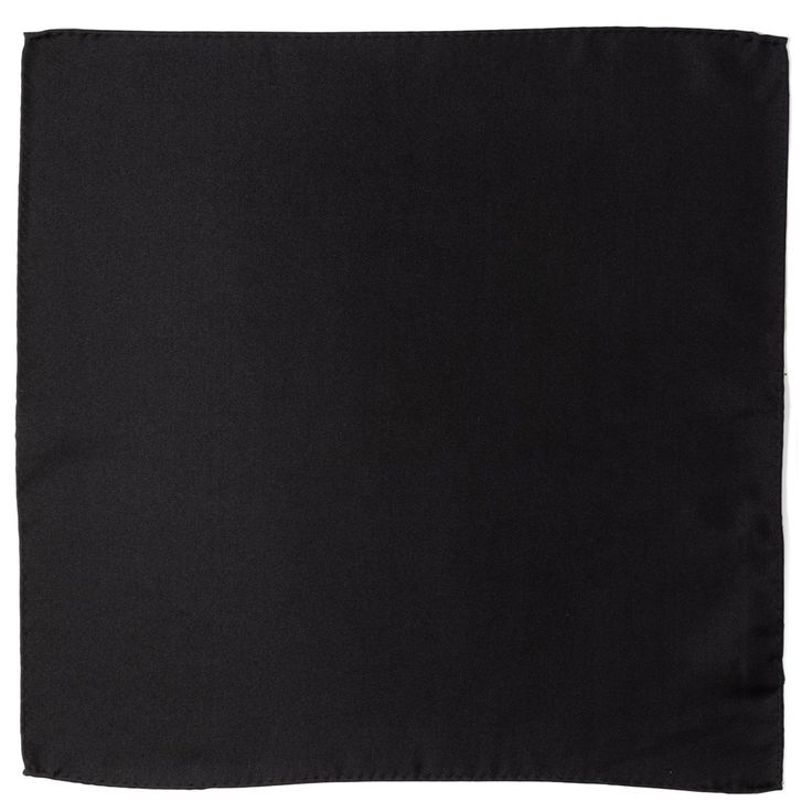 Black Silk Pocket Square Image 1 Elegant Solid Color Handkerchiefs For Gifts, Black Formal Pocket Square, Elegant Black Pocket Square For Formal Occasions, Elegant Black Suit And Tie Accessories With Pocket Square, Black Pocket Square For Formal Occasions, Classic Black Formal Handkerchiefs, Elegant Black Pocket Square For Business, Elegant Black Pocket Square As Gift, Elegant Black Pocket Square For Gift