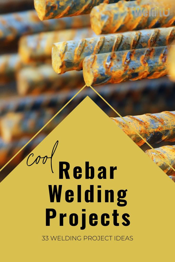 some metal rods are stacked together with the words, rebar welding projects 35 welding project ideas