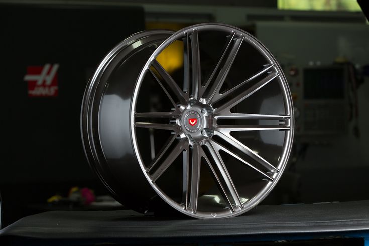 a close up of a wheel on a vehicle