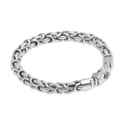 Balinese Sterling Silver Byzantine Chain Bracelet - Feminine Line | NOVICA Byzantine Chain, Indian Jewellery Design Earrings, Indian Jewellery Design, Jewelry Design Earrings, Silver Chain Bracelet, 925 Sterling Silver Chain, Bracelet Crafts, Balinese, Jewelry Packaging