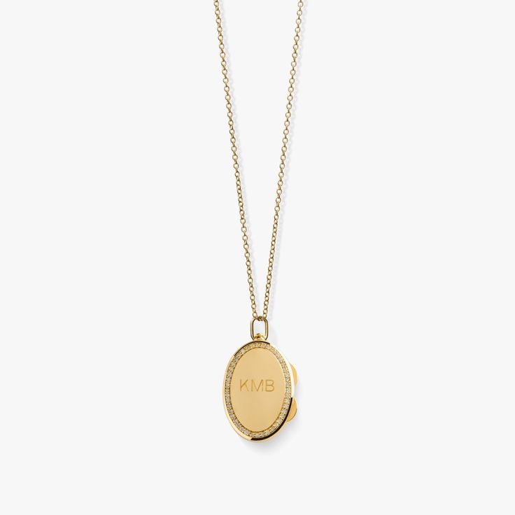 Diamond Oval Locket Necklace | Shinola® Detroit Elegant Commemoration Coin Pendant Jewelry, Heirloom Oval Link Anniversary Necklaces, Elegant Jewelry With Coin Pendant And Oval Link, Antique Gold Oval Cabochon Necklace, Antique Gold Necklace With Oval Cabochon, Victorian Gold Necklace With Oval Cabochon, Victorian Gold Oval Cabochon Necklace, Victorian Engraved Oval Cabochon Jewelry, Heirloom Oval Link Necklace With Polished Finish