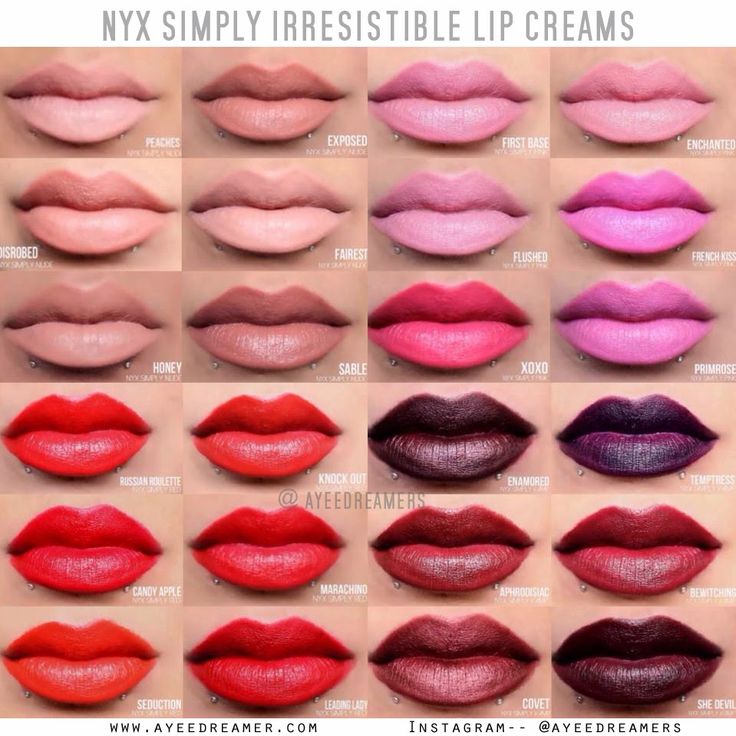 NYX Simply Irresistible Lip Cream Collection Swatches Face Awards, Maybelline Lip, Simply Irresistible, Lipstick Swatches, Makeup Swatches, Pink Lipstick, Lip Art, Lip Cream, Nyx Professional Makeup