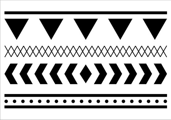 a black and white pattern with arrows