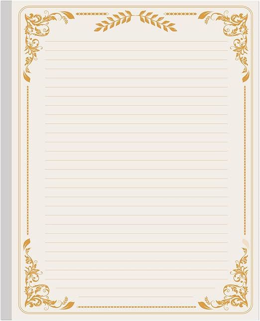 a blank paper with an ornate border