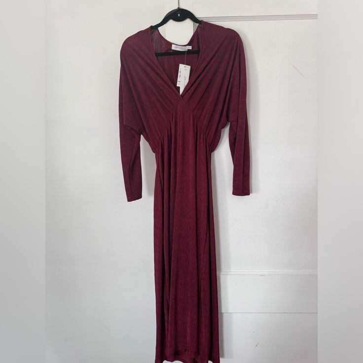 Nwt - All In Favor Long Sleeve Maxi Dress Size M Burnt Orange V Neck Burnt Orange Color, Sleeve Maxi Dress, Long Sleeve Maxi, Long Sleeve Maxi Dress, Orange Red, Burnt Orange, Color Orange, Orange Color, Maxi Dress