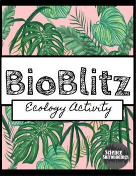 a pink background with green leaves and the words biolitz ecology activity on it