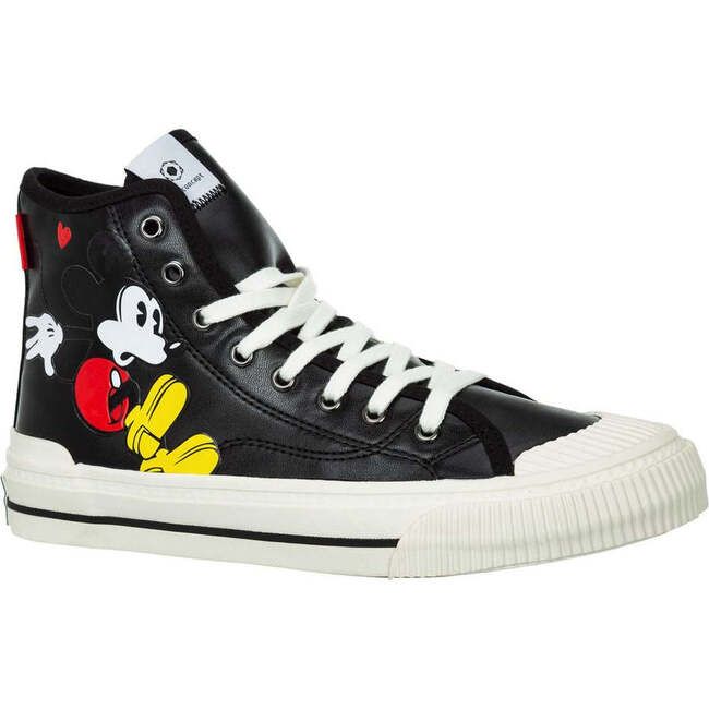 Black gender neutral mickey graphic high top sneakers for kids and babies by Master of Arts. Side zip design. Synthetic lining. Rubber soles. Soft upper. Strengthening patches on the heels and ankles for support. Non-slip soles. Disney print | Master of Arts | Mickey Graphic High Top Kids Sneakers, Black (Multicolor, Size 34) | Maisonette collects the best children’s products from around the world (unlike Zulily, Etsy, The Tot, Farfetch Kids, Childrensalon, Crate and Kids, Kohls, Wayfair, Buy Bu High-top Sneakers With Character Print For Streetwear, Casual Mickey Mouse Lace-up Sneakers, Sporty Sneakers With Character Print For Streetwear, Cute Black Lace-up Sneakers, Cute Cartoon Print Sneakers For Streetwear, Retro Black Sneakers With Graphic Print, Black Retro Sneakers With Graphic Print, Sporty High-top Sneakers With Character Print, Casual Low-top Sneakers With Character Print