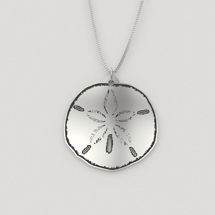 This sterling silver sand dollar necklace is a beautiful reminder of the ocean waves and summer days at the beach all year long.  It has an incredible shine that you will love every time that you look at it. Charm comes in four sizes: - 3/4in (20mm) - 1in (24mm) - 1.18in (30mm - 1.5in (38mm) Chains come in two lengths: - 18in (45cm) - 20in (50cm) Charms are a sturdy and solid .032in (0.8mm), 20 gauge sterling silver. Chains are a .047in (1.2mm) thickness Italian sterling silver curb chain. All j Ocean-inspired Sterling Silver Beach Jewelry, Sand-colored Strand Jewelry For Vacation, Beachy Sand-colored Jewelry For Gift, Beachy Sand-colored Jewelry Gift, Sterling Silver Ocean-inspired Necklaces, Nickel Free Ocean-inspired Necklace With Round Pendant, Beach Pendant Jewelry With Engraving, Ocean-inspired Strand Charm Necklaces As Gift, Ocean-inspired Sterling Silver Necklaces