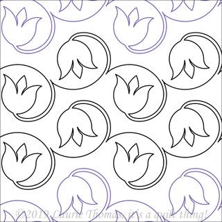 an image of a pattern with leaves in the middle and circles around it, on a white background