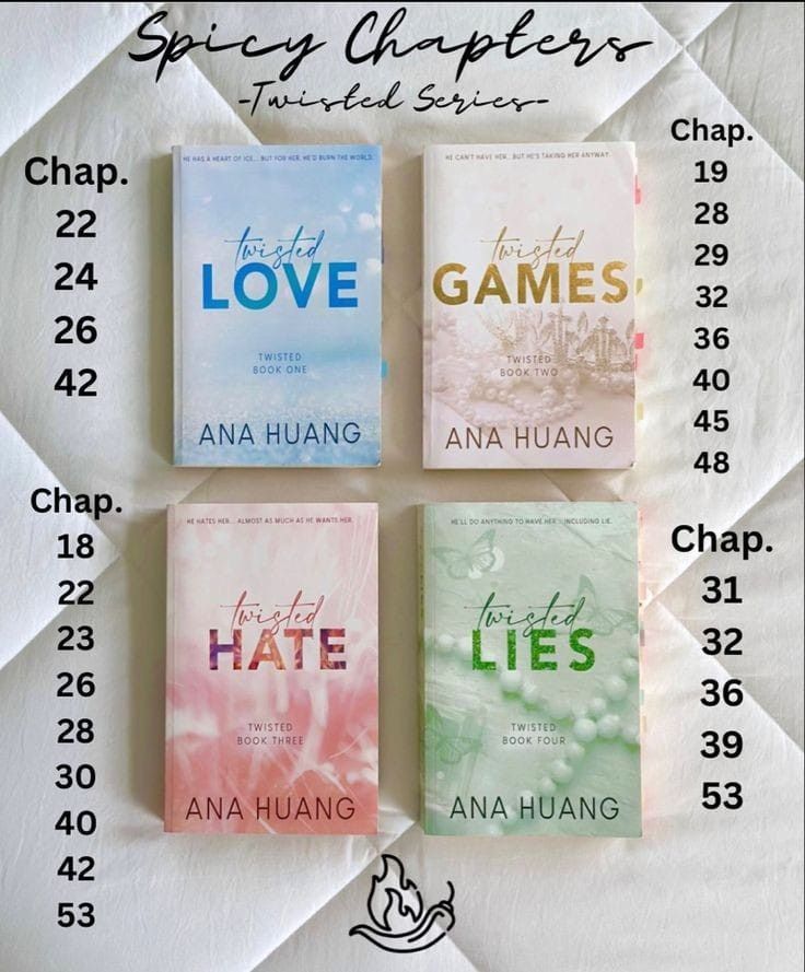 four books are shown with the names of each book in front of them, including one for