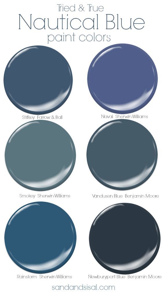 the different shades of blue paint are shown