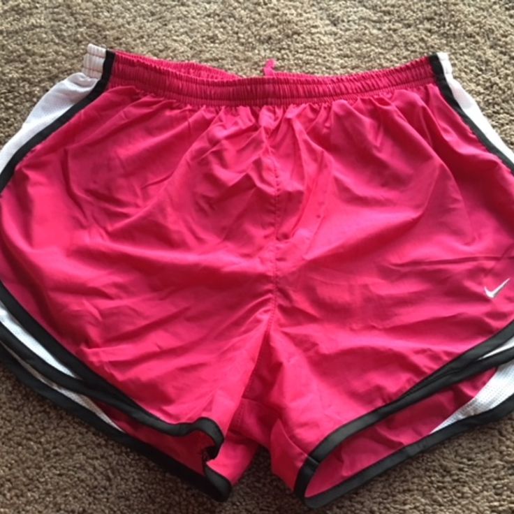 Nwot, Women's Nike Tempo Dri-Fit Shorts In Solid Hot Pink With White Mesh And Black Trim. Nike Pink Athletic Shorts For Spring, Spring Nike Pink Athletic Shorts, Pink Nike Athletic Shorts For Spring, Nike Pink Short Bottoms, Nike Pink Athletic Shorts For Workout, Nike Pink Workout Bottoms, Pink Nike Shorts, Nike Shorts Women, Nike Tempo