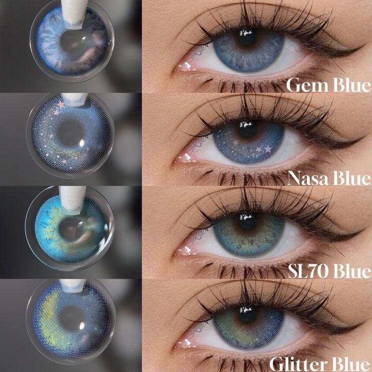 Do you like blue?💙✨ Our team recommends four breathtaking blue lenses, each one more beautiful than the last! 😍⁠ #Gemblue⁠ #Nasablue⁠ #SL70blue⁠ #Glitterblue⁠ #just4kira #just4kiralenses #coloredcontacts #softlenses #bluecontacts #lens Skin Inspiration, Blue Contact Lenses, Eye Lens Colour, Course Hair, Lens Colour, Coloured Contact Lenses, Makeup Accesories, Eye Lens, Blue Contacts