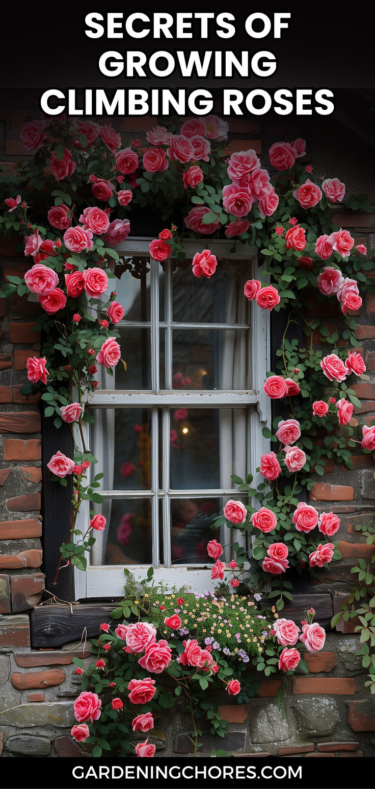 Secrets of growing climbing roses Climbing Rose Around Window, Lady In Red Climbing Rose, Climbing Roses On Porch, Roses Support Ideas, Climbing Roses In Pots Trellis, Training Roses To Climb, Best Climbing Roses Zone 6, Indoor Rose Garden, Rose Garden At Home