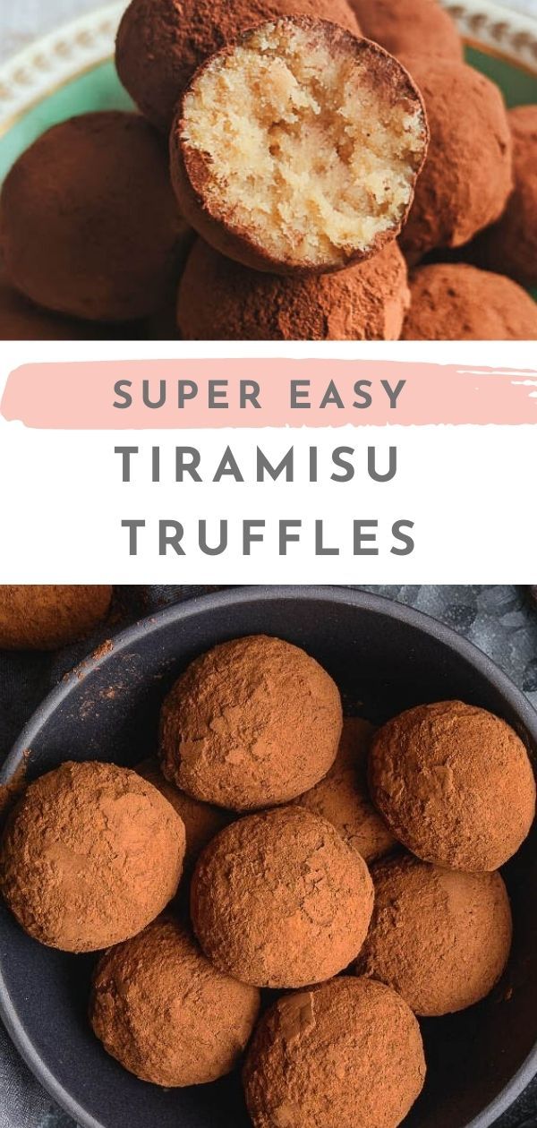 a bowl filled with chocolate truffles on top of a table next to other food items